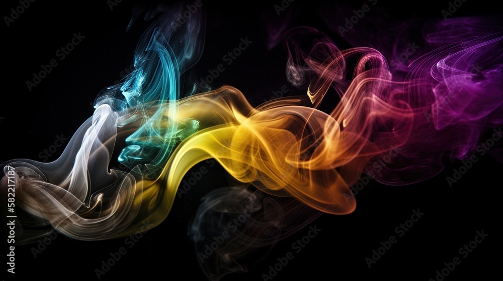 Fototapeta premium Artistic Smoke Colors Backgrounds.Generative AI
