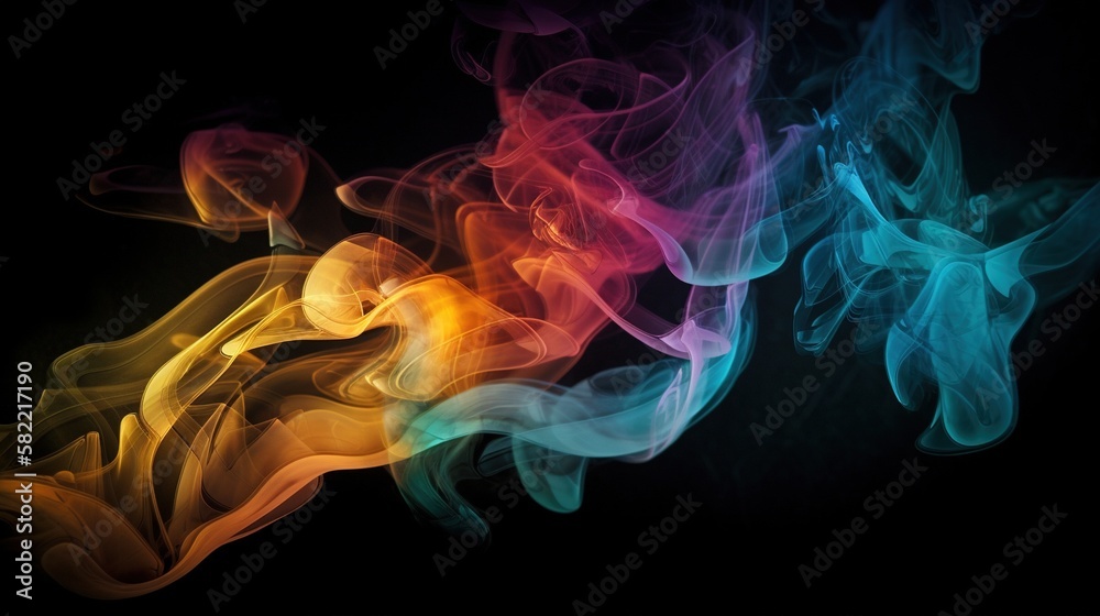 Fototapeta premium Artistic Smoke Colors Backgrounds.Generative AI