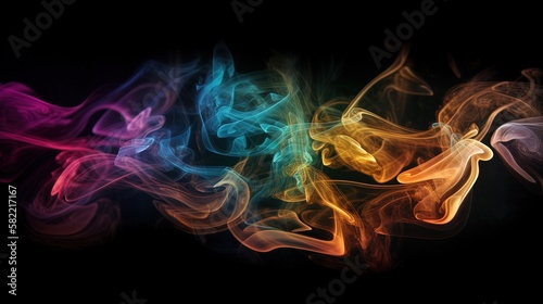 Artistic Smoke Colors Backgrounds.Generative AI