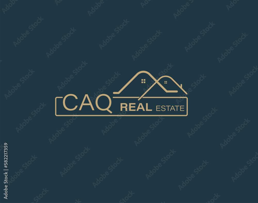 CAQ Real Estate and Consultants Logo Design Vectors images. Luxury Real Estate Logo Design
