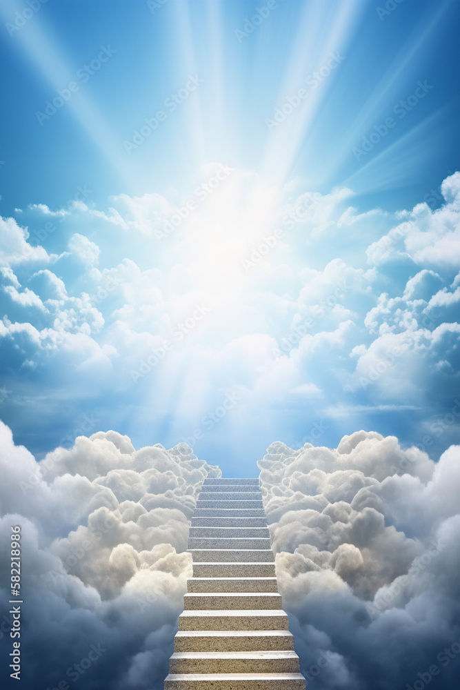 Premium Photo  Stairway to heaven in the clouds