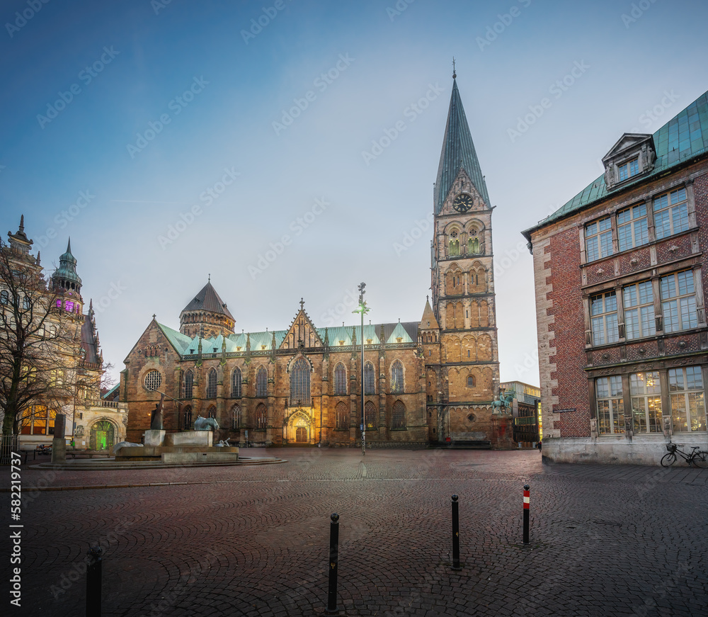 Bremen Cathedral at Domshof Square - Bremen, Germany