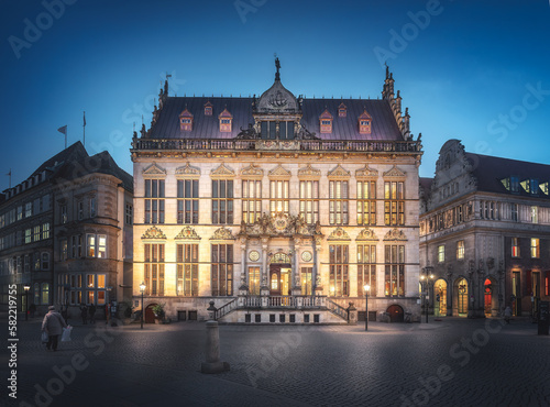 Schutting Building at night - Bremen Chamber of Commerce - Bremen, Germany