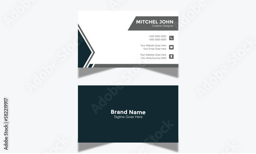 
Corporate and Creative Business Card Design Template Double-sided -Horizontal Name Card Simple and Clean Visiting  Card Vector illustration Colorful Modern Business Card