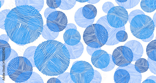 Scribble circle shapes of lines seamless pattern graphic design