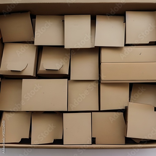 Cajas de cartón apiladas