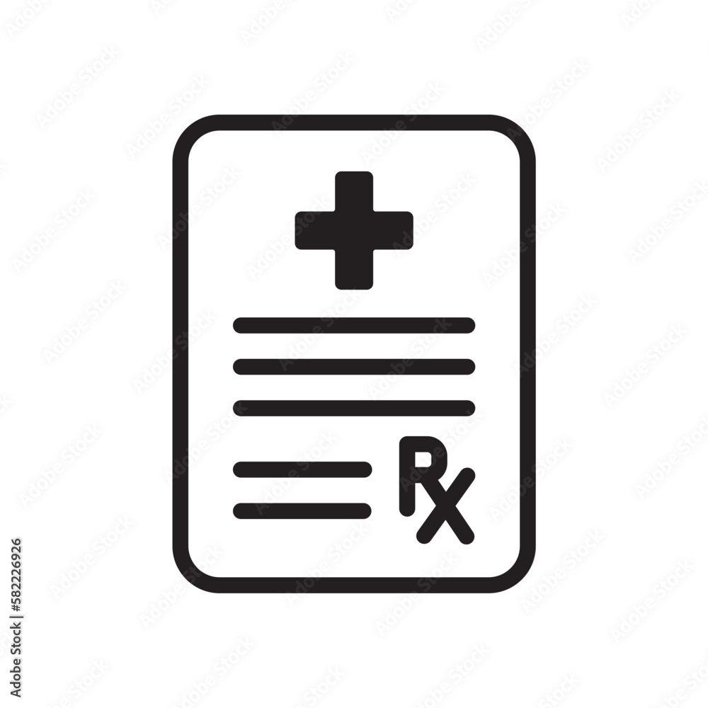 medical recipe icon design vector template medical recipe icon design vector template