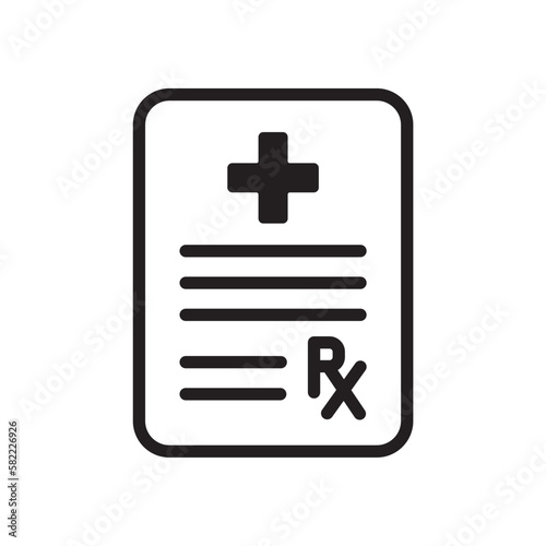 medical recipe icon design vector template