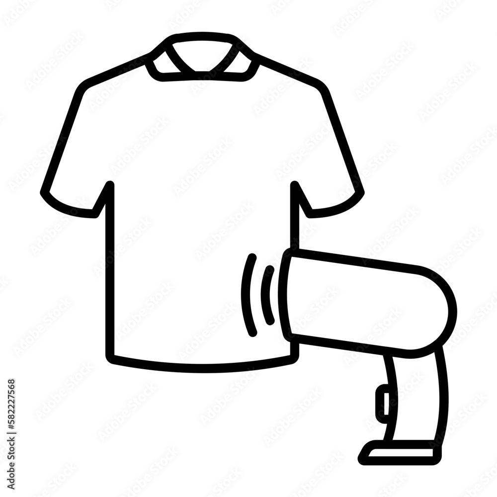 Scanner Clothes Outline Line Icon Scanner Clothes Outline Line Icon