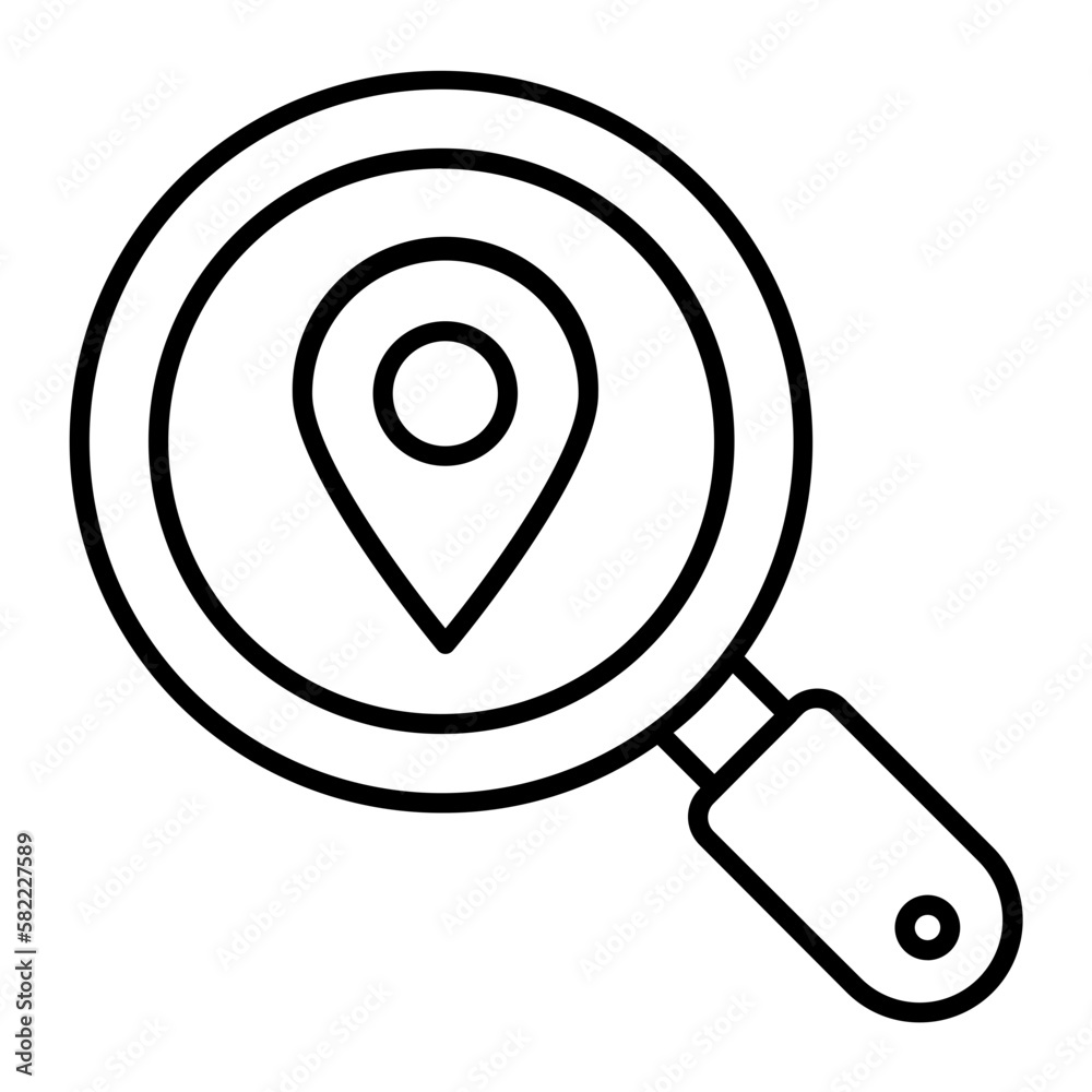 Find Location Outline Line Icon Find Location Outline Line Icon