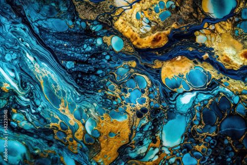 abstract ocean texture with marble swirls and agate ripples