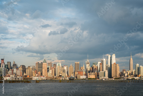 New York skyline over Hudson River from New Jersey