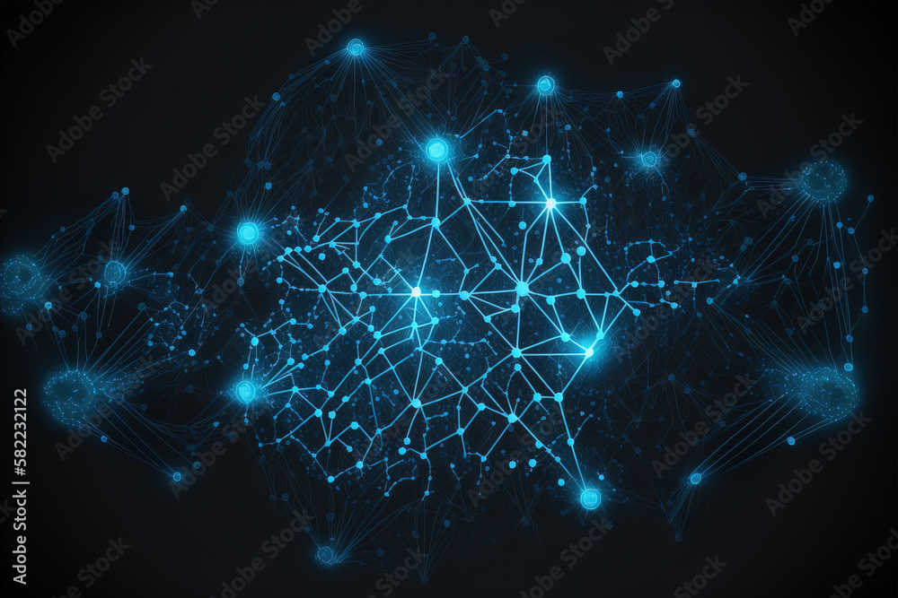 Abstract digital technology background AI generated