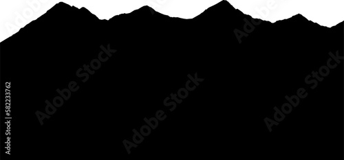 Five sisters of kintail scotland silhouette