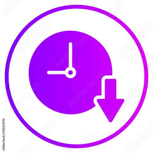 reduce time gradient icon
