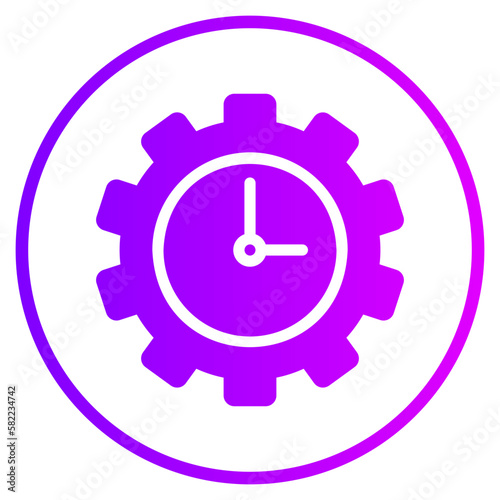 time management gradient icon