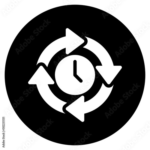 time glyph icon