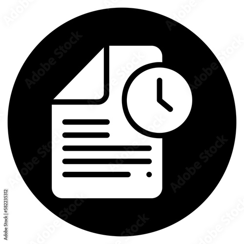 transaction history glyph icon