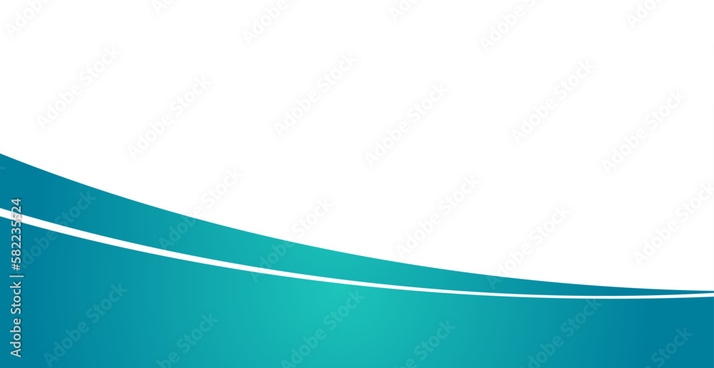 Teal wave background. For wallpaper, cover, web banner, poster, placard and vivid presentation. Wave design background for business card, voucher template, text message and flyer. Elegant vector