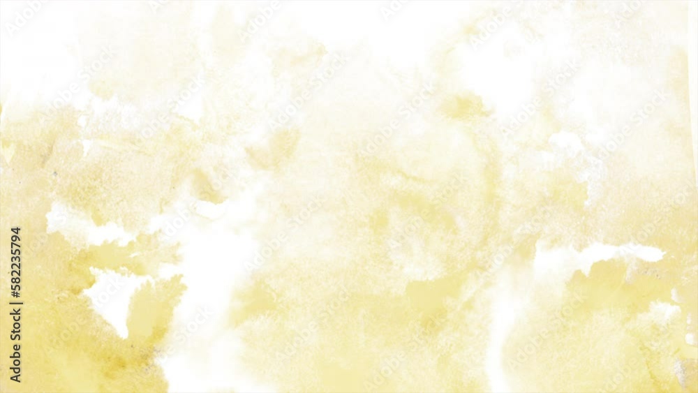 Yellow watercolor painting brushes, motion abstract art and corporate style background