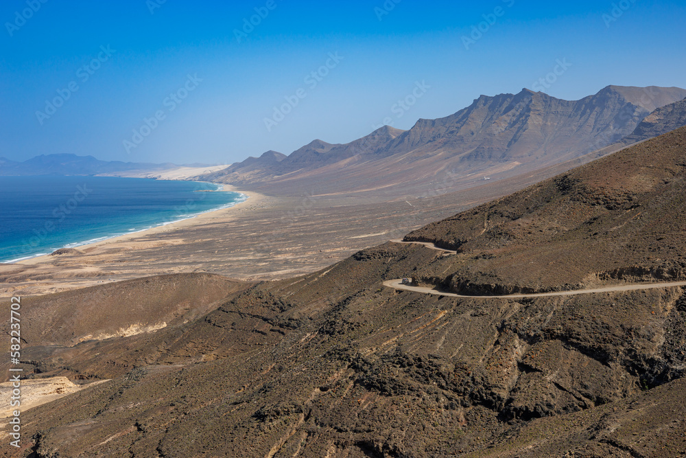 Landscape in the Cofete area in the south of the island of Fuerteventura