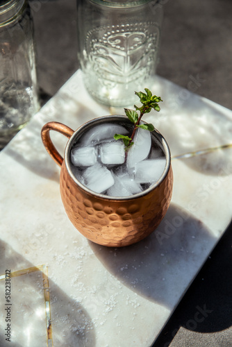 Cocktail with Lime Garnish