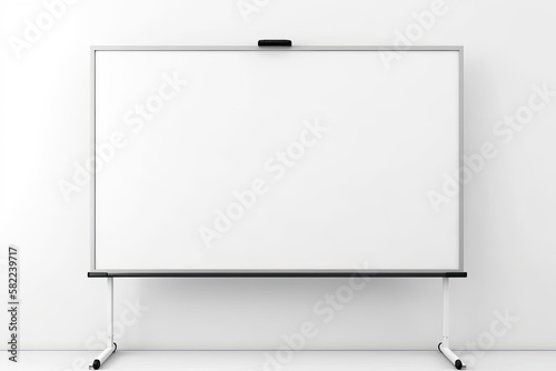 Interactive Whiteboard isolated and white background. Generative AI