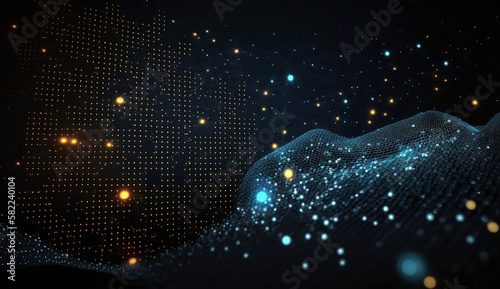 Network connection lines. Big data visualization. Template for background, presentation,