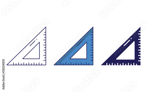 set square vector vector icon photo