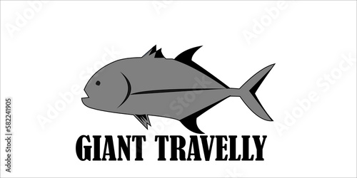 fish illustration giant travelly photo