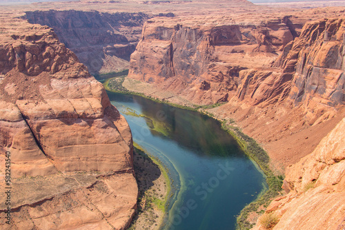 Views of Horseshoe bend in Arizona  from the lookout