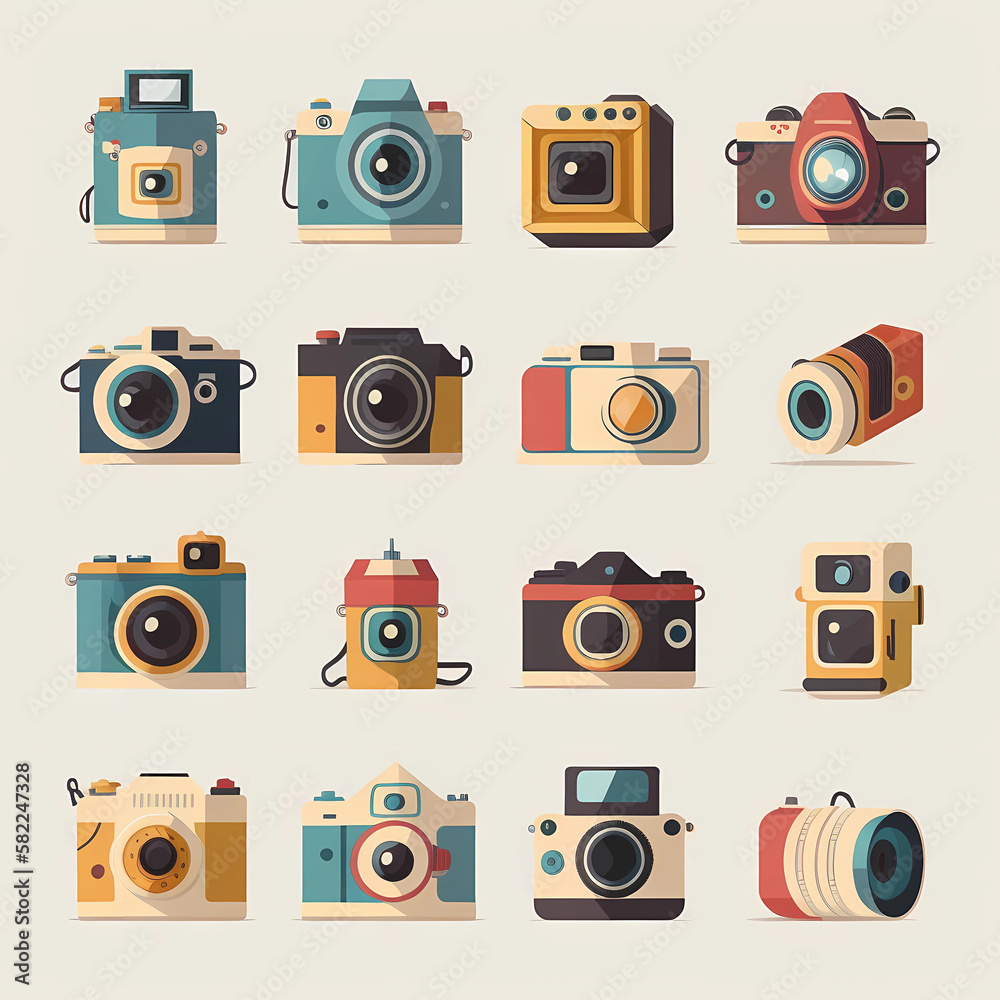 retro camera icons retro camera icons