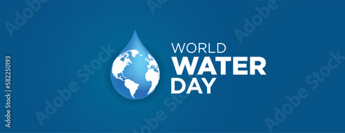 Accelerating Change - World Water Day and World Toilet Day 2023 vector concept banner. Every Drop Matters. Saving water and world environmental protection concept- Environment day