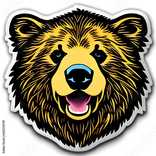 A bear logo sticker