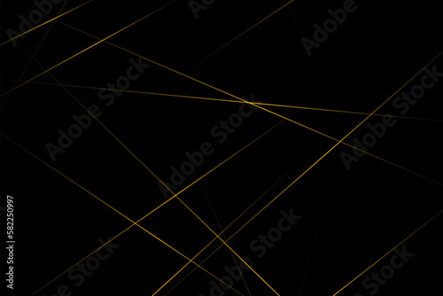 Abstract black with gold lines, triangles background modern design. Vector illustration EPS 10.