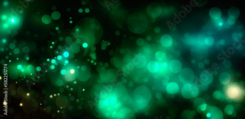 Wallpaper Mural Abstract blur glitter green lights background. Generative AI Torontodigital.ca