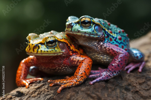 Fototapet Frogs in Amazing Colors