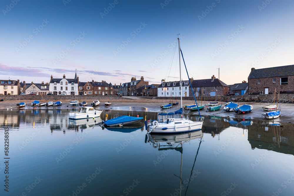 Early morning at Stonehaven, a picturesque harbour town in Aberdeenshire lying to the south of Aberdeen on Scotland's north east coast.