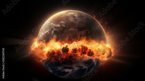 armageddon, apocalypse, end of the world, fire, flame, heat, burning, abstract, burn, hot, red, smoke, light, explosion, flames, orange, energy, black, backgrounds, animation, exploding, generative ai