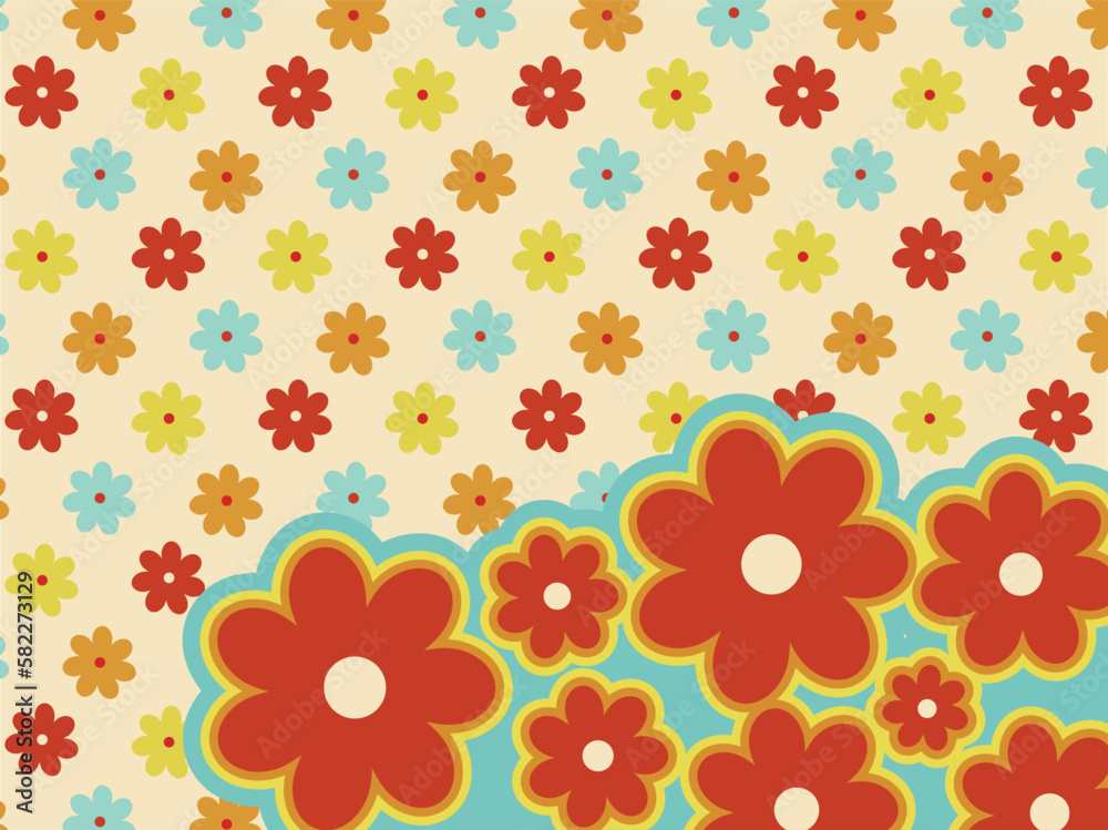 Funky 70s Floral Pattern