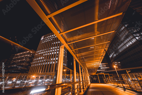 みなとみらい歩道橋の夜景