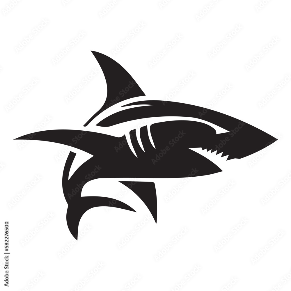 Obraz premium Shark icon. Vector on white background