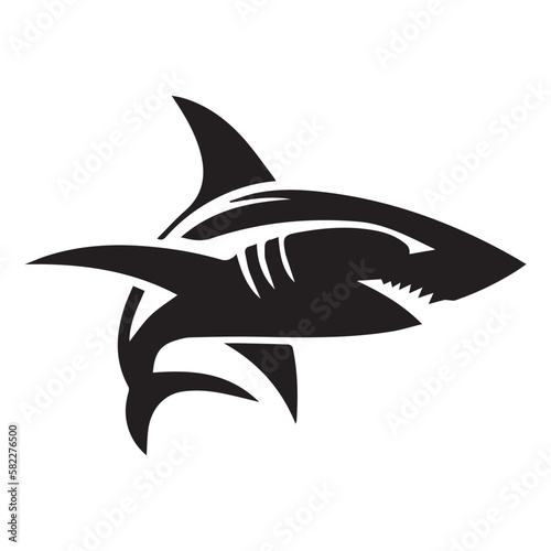 Shark icon. Vector on white background