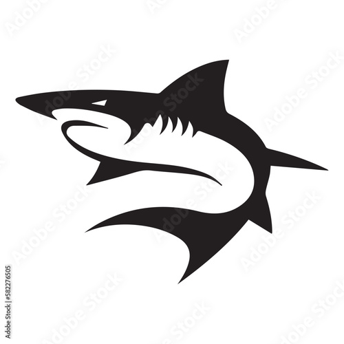 Shark icon. Vector on white background