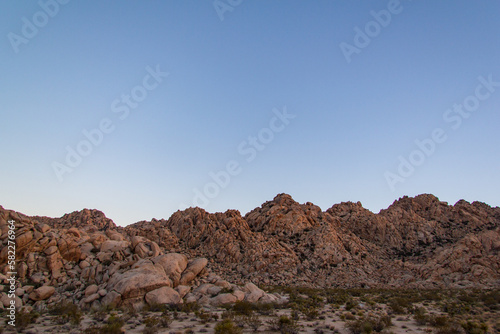 Sunset in Joshua Tree National park near Indian Cove Campground.