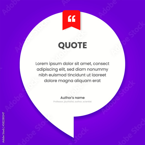 3D bubble testimonial banner, quote, infographic. Social media post template designs for quotes. Empty speech bubbles, quote bubbles and text box. Vector Illustration EPS10.