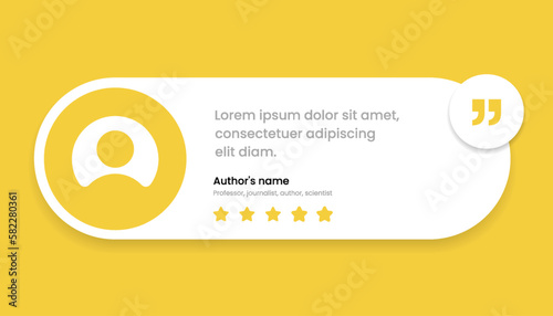 3D bubble testimonial banner, quote, infographic. Social media post template designs for quotes. Empty speech bubbles, quote bubbles and text box. Vector Illustration EPS10.