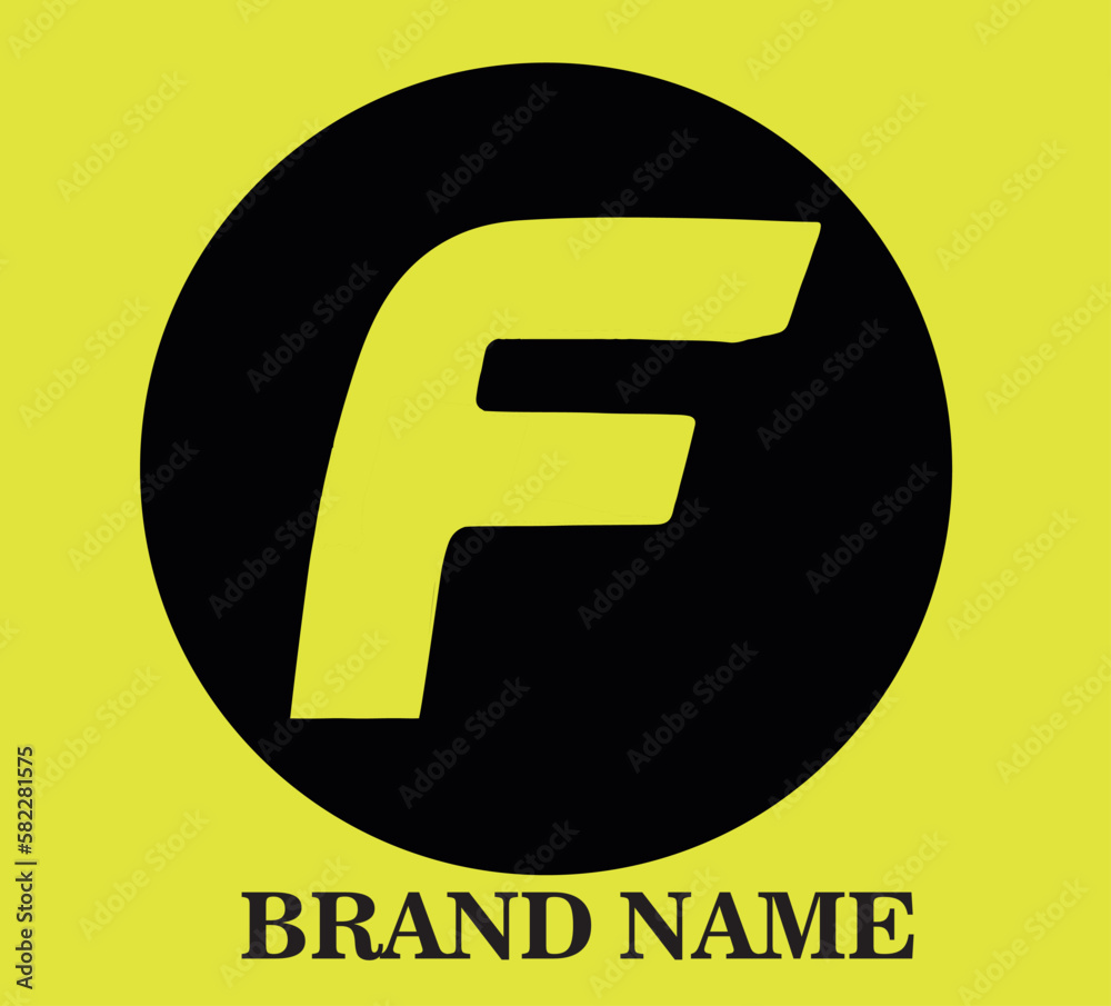 Obraz premium Extended letter F vector design