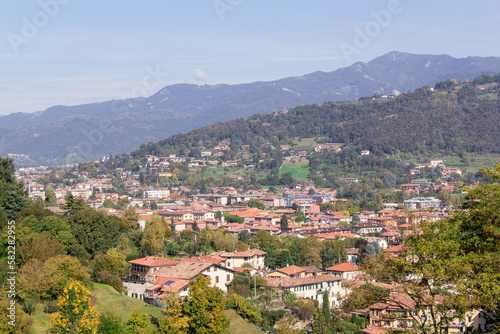 Italian county side views. A small city in the hills of itlay.