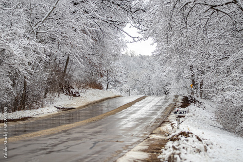 Snow on the Meskwaki Settlement, Tama, Iowa